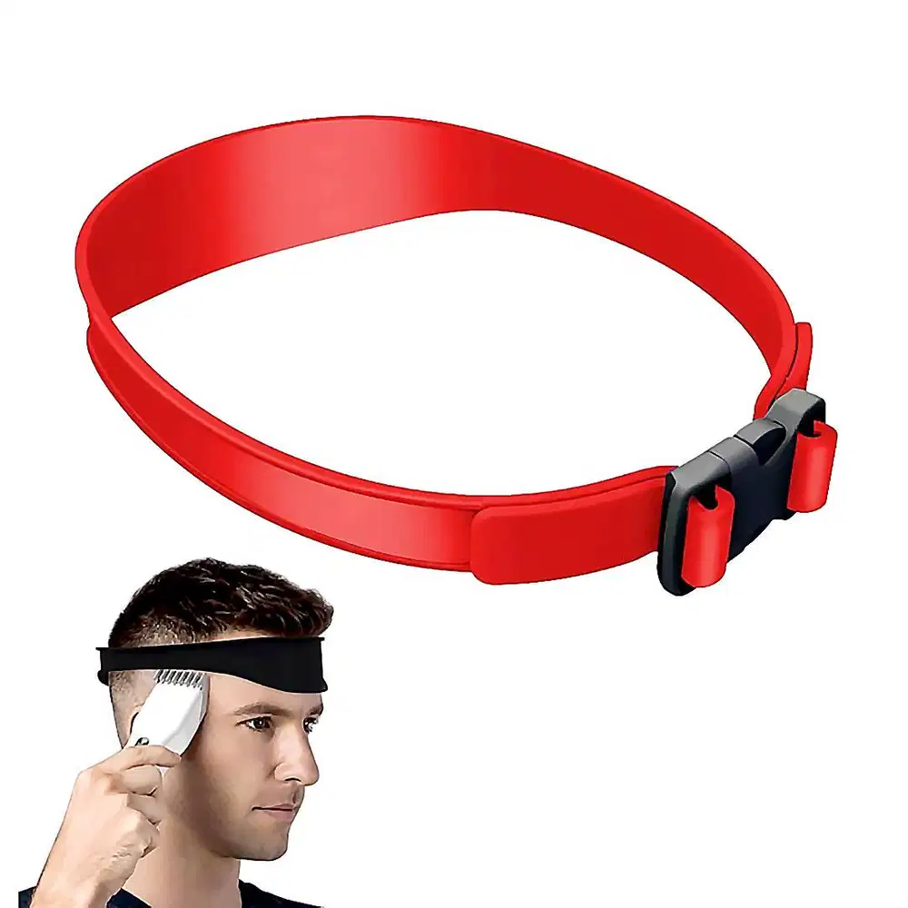 251021A Mens Hair Trimer Guide Curvin Band Silicone Ruler Alat Bantu C