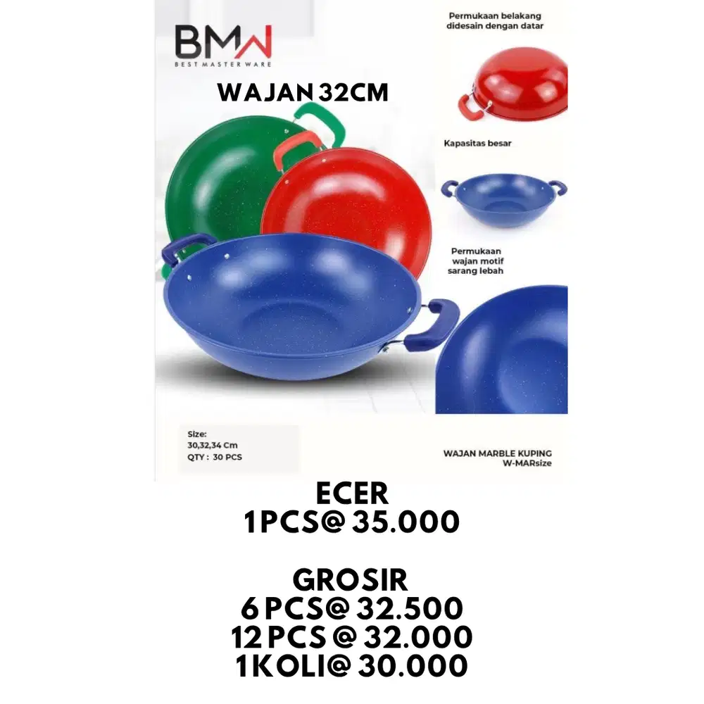 Wajan Penggorengan Anti Lengket Serbaguna Wajan Marble