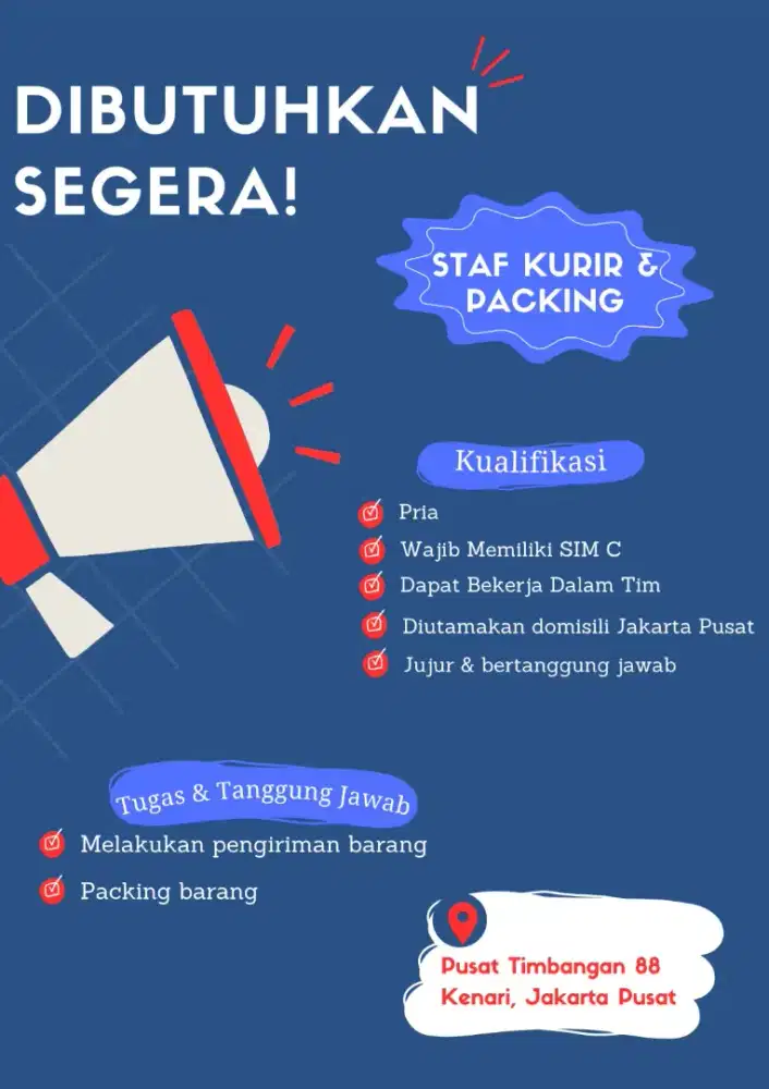 DIBUTUHKAN SEGERA KARYAWAN TOKO