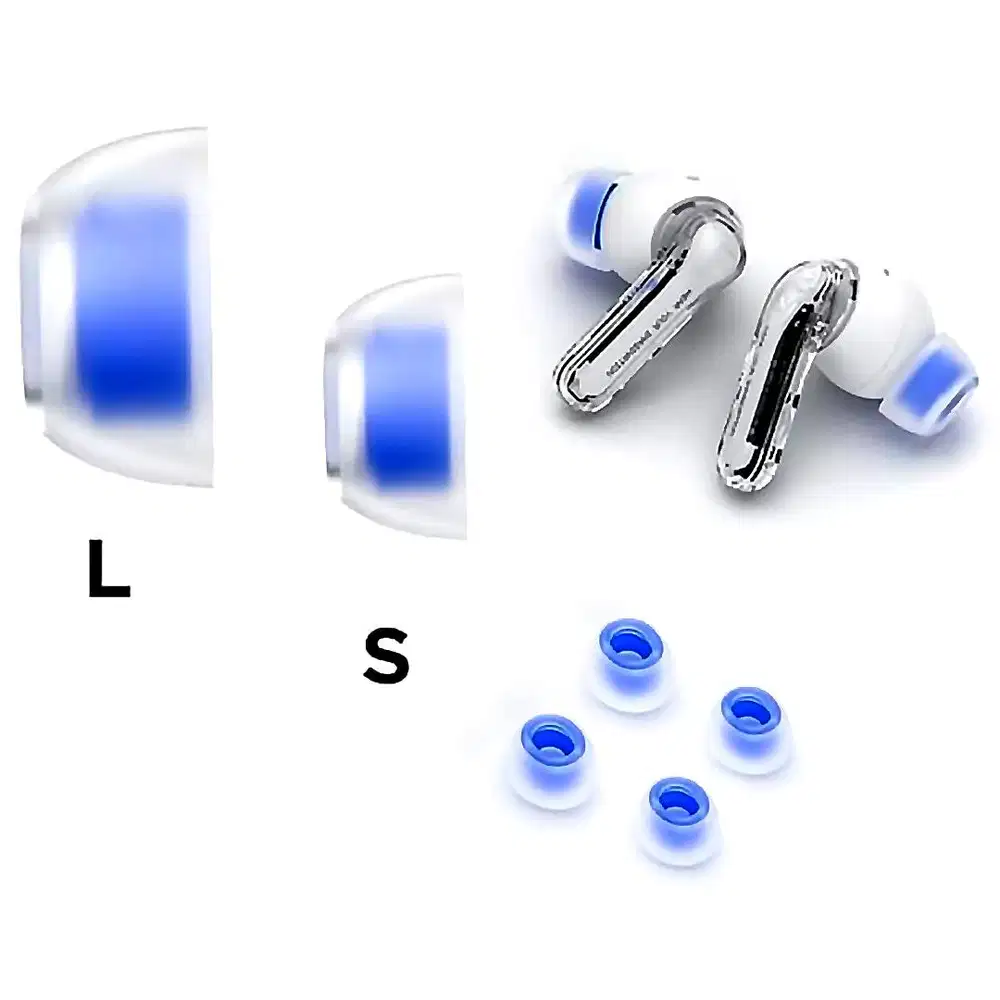 251022C Original Replacement Silicone Eartips SoundPeats Clear S M L S
