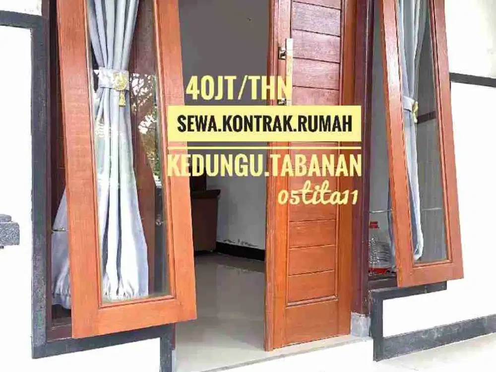 sewa kontrak rent Rumah semi Furnished Kedungu tanah lot canggu bali