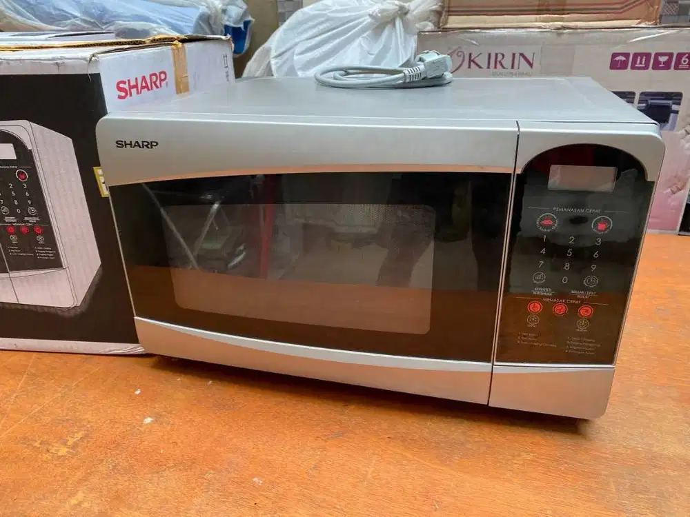 MICROWAVE SHARP R25C1 (S)IN-SILVER seken murah mikrowave 800w 22L