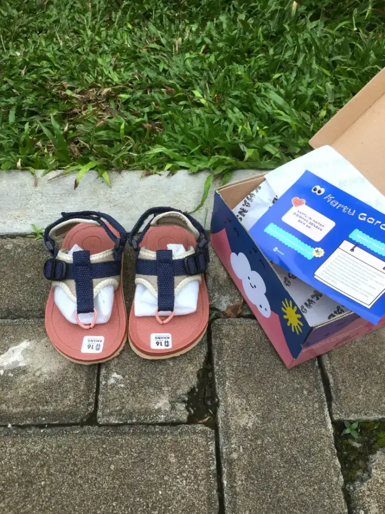 Sepatu Sandal Baby-Anak Biru Merah