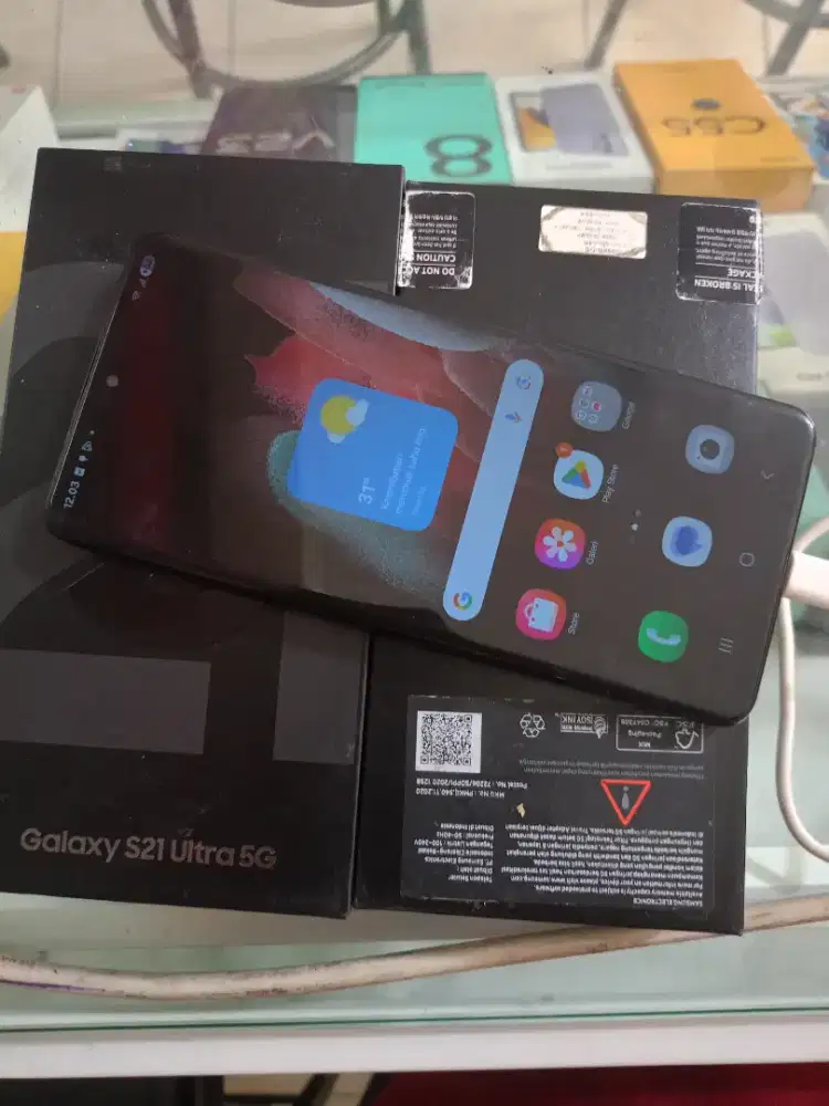 Murah hp Samsung S21 ultra 5G 12/256 lkp, bs TT