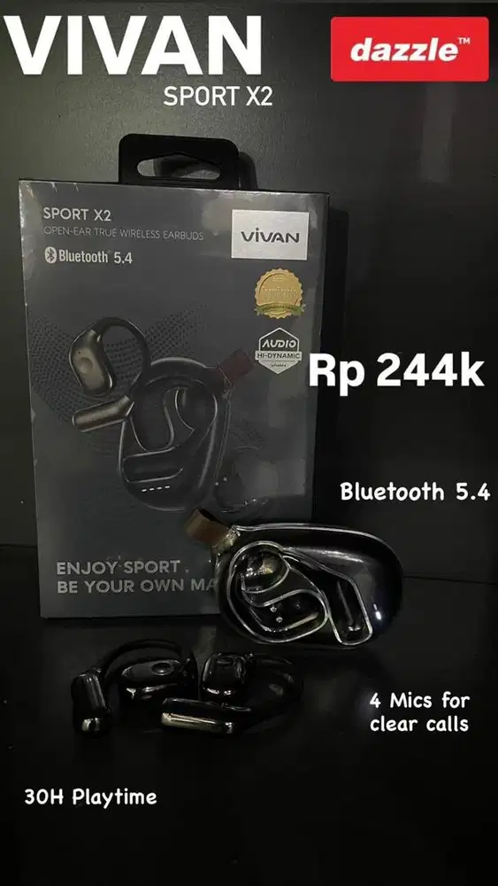 HEADSET NIRKABEL VIVAN SPORT X2