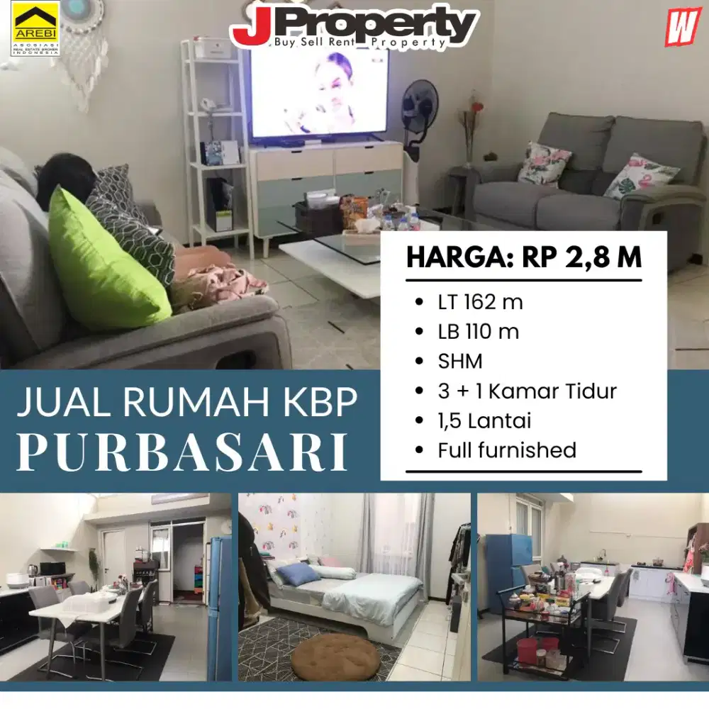 Jual rumah full furnished Kbp jrang ada 2 M an