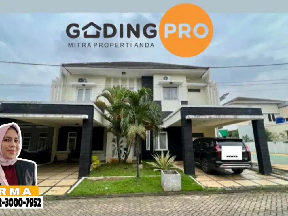 Dijual Rumah Cantik Dengan Kolam Renang Pribadi Full furnished 2 Lantai Siap Huni di Cibubur Country