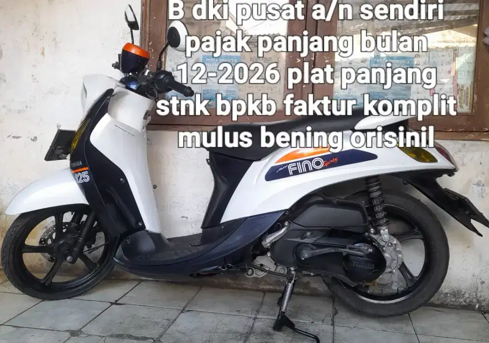 Yamaha Fino 2017 blue core 125 cw asli biru putih B dki pusat pjk pjg
