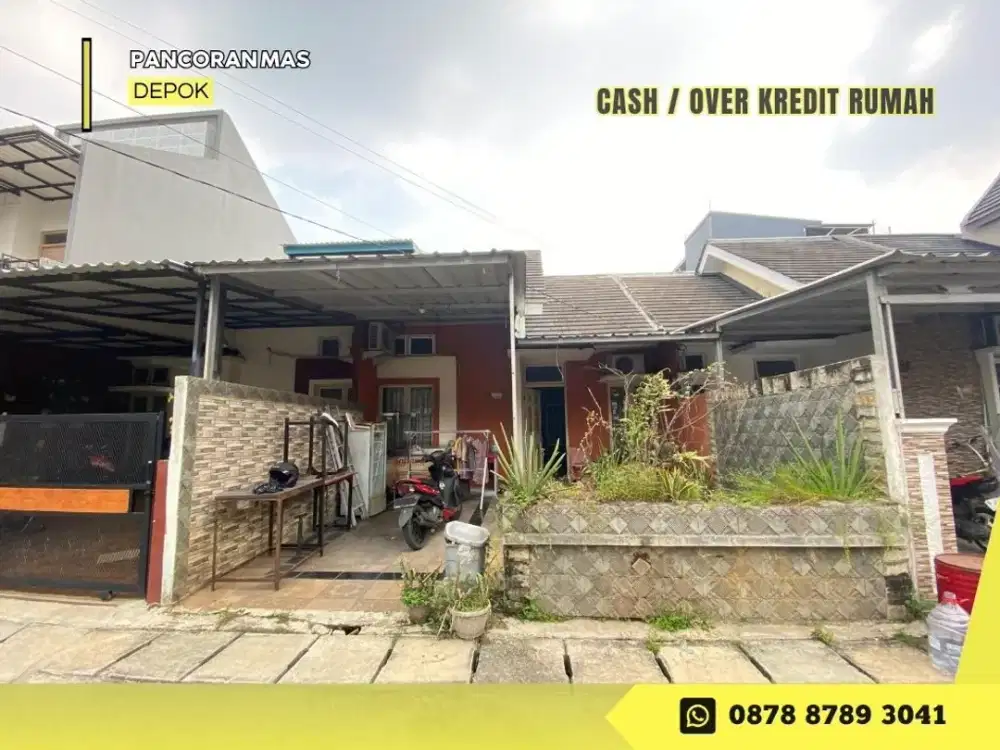 Jual Rumah Over Kredit 175JT ccln flat bs CASH dkt Tol di Perum Maharaja Depok