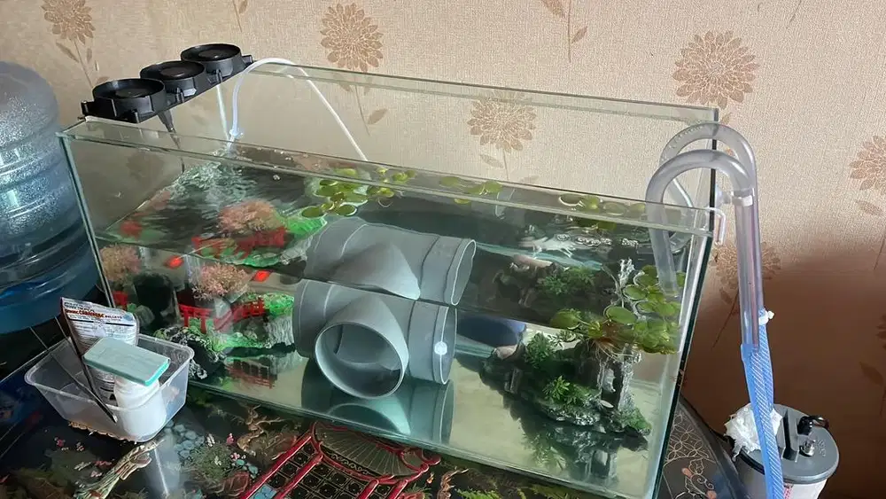 Dijual Aquarium 70x30x35 cm fullset masih Bagus