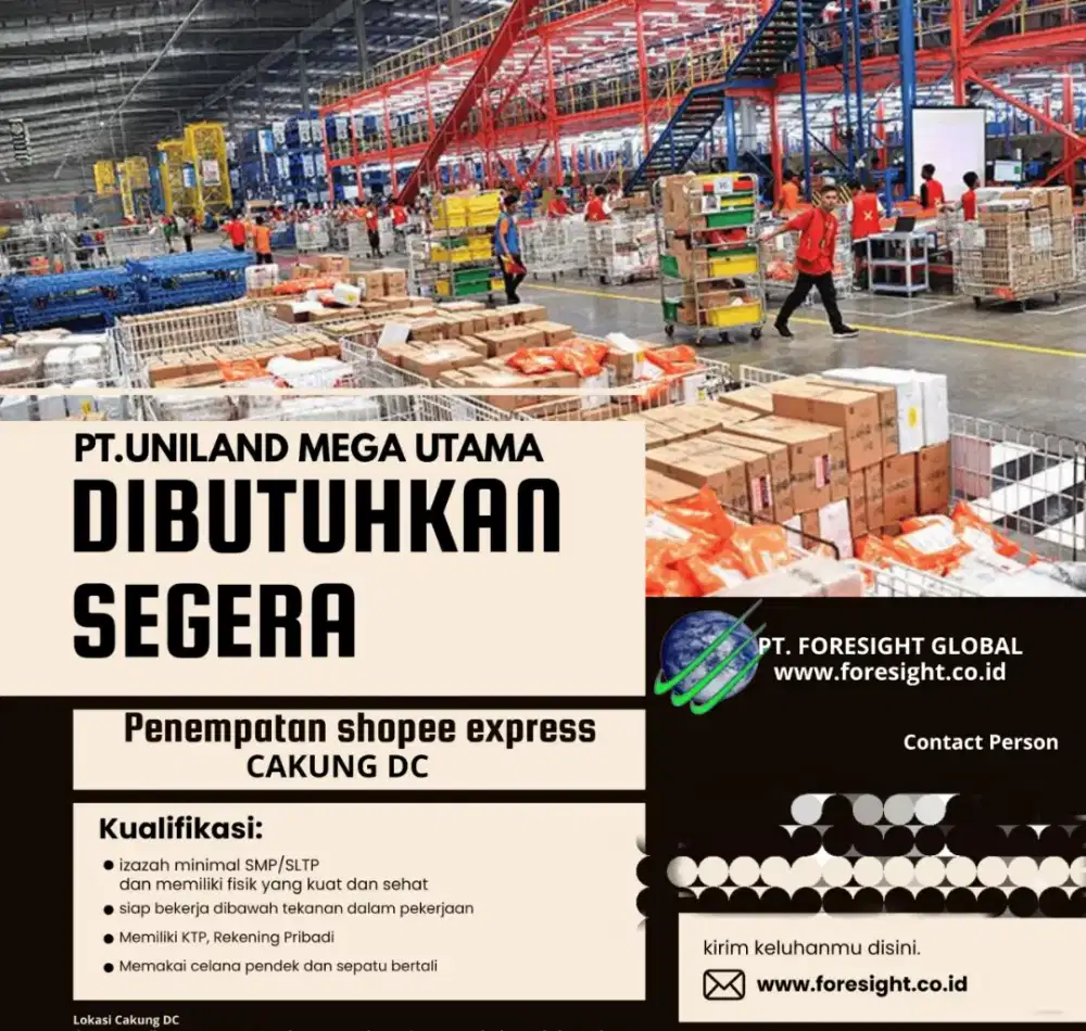 Open loker Daly worker Cakung UNILAND