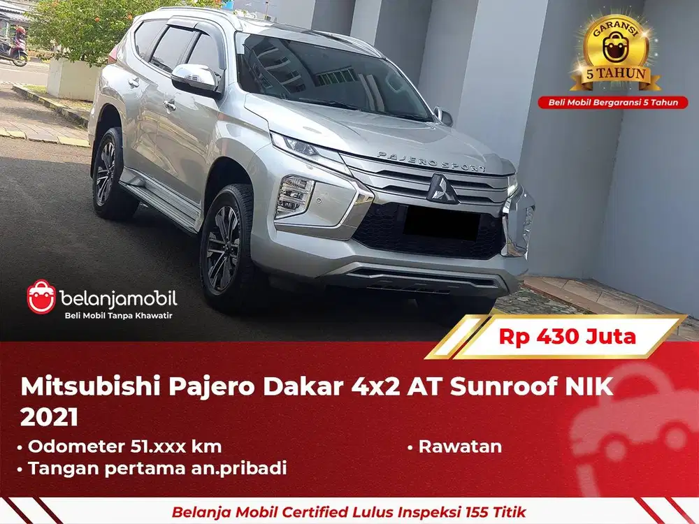 [ GARANSI 5TH ] Mitsubishi Pajero Dakar 4x2 AT Sunroof 2021 2022