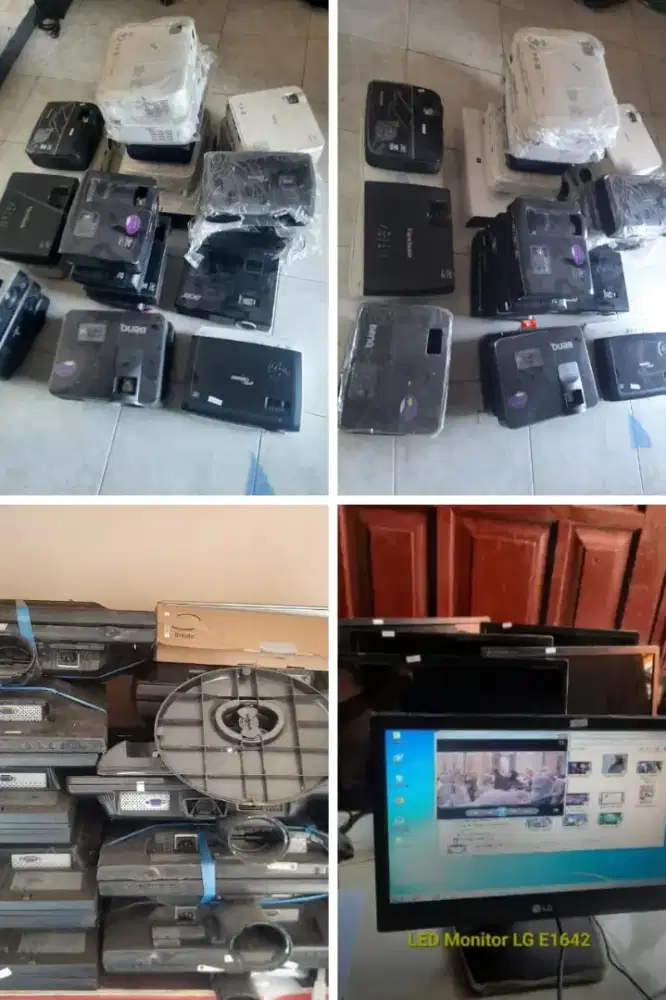 Dibrongkan projector proyektor29 dan lcd Monitor  30unit