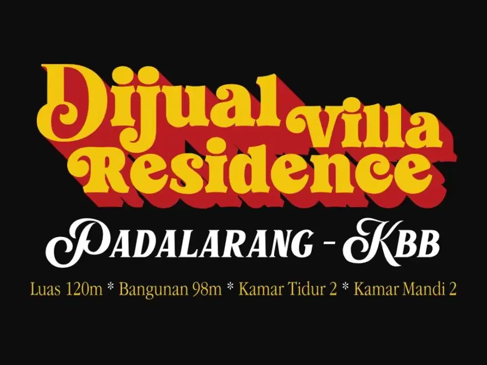 JUAL VILLA & RUMAH BARU, PADALARANG, BANDUNG BARAT, KOTA BARU PARAHYANGAN