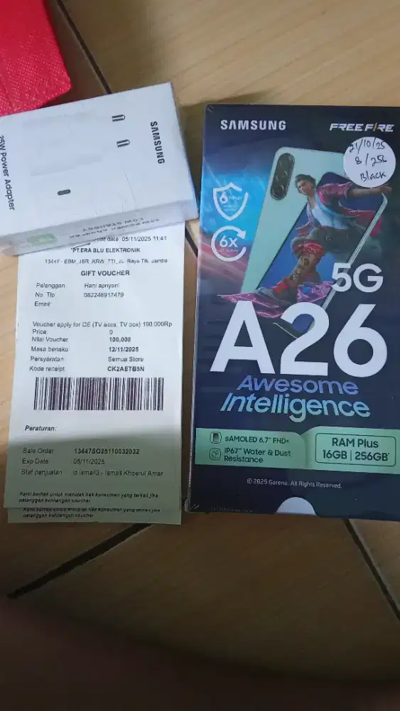 Samsung a26 5G ram 8/256