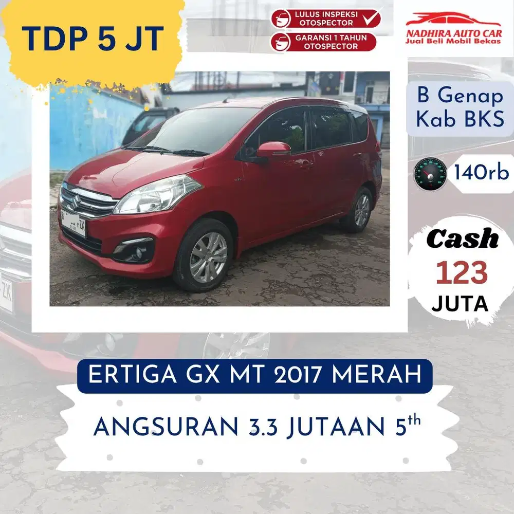 Promo TDP 5 Juta Ertiga GX MT 2017 Merah