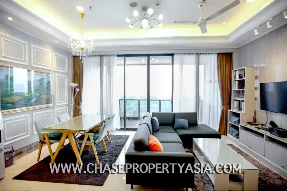 Disewakan Apartemen District 8, 2BR, High Floor, Beautiful Furniture