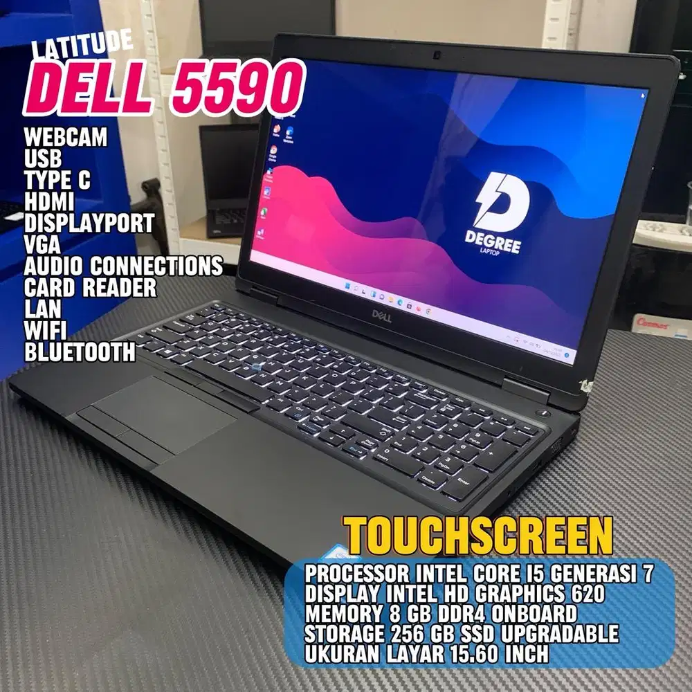Laptop Dell Latitude 5590 Intel Core i5 Gen 7 Ram 8GB Ssd 256GB