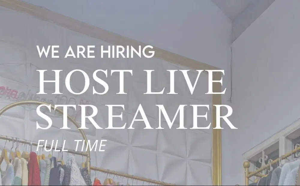 Dicari Untuk Bekerja HOST LIVE di E-Commerce