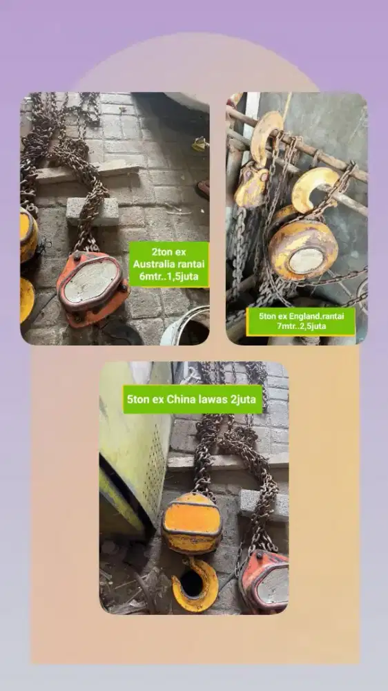 Chain blok 3unit 5+5&2ton