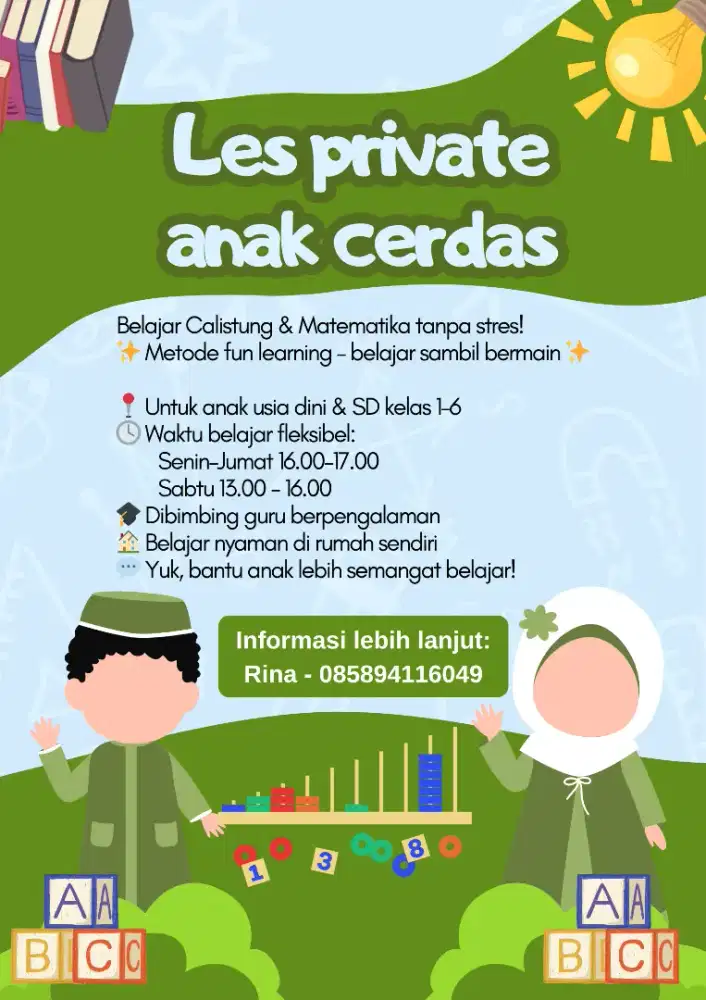Mencari murid untuk les Private
