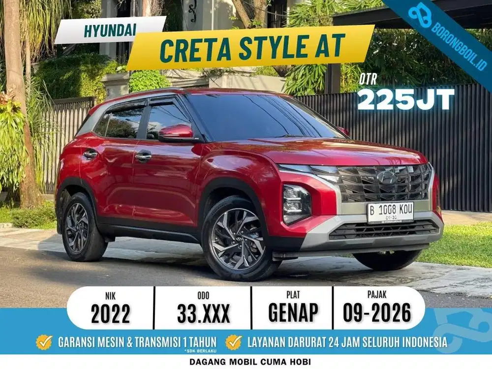 HYUNDAI CRETA STYLE AT 2023 MERAH LIKE NEW FULLSET KM LOW PAJAK PNJNG