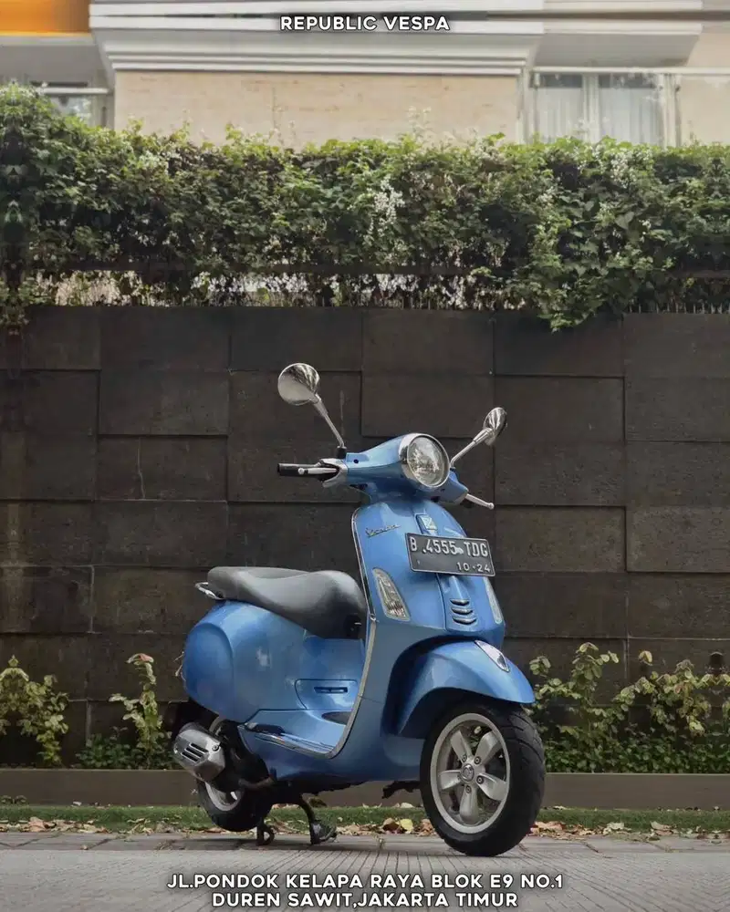 DIJUAL CEPAT! PIAGGIO VESPA PRIMAVERA 150 3V TAHUN 2014 WARNA SKY BLUE