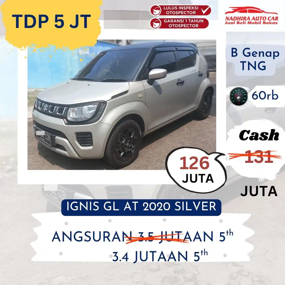Promo TDP 5 Juta Ignis GL AT 2020 Silver
