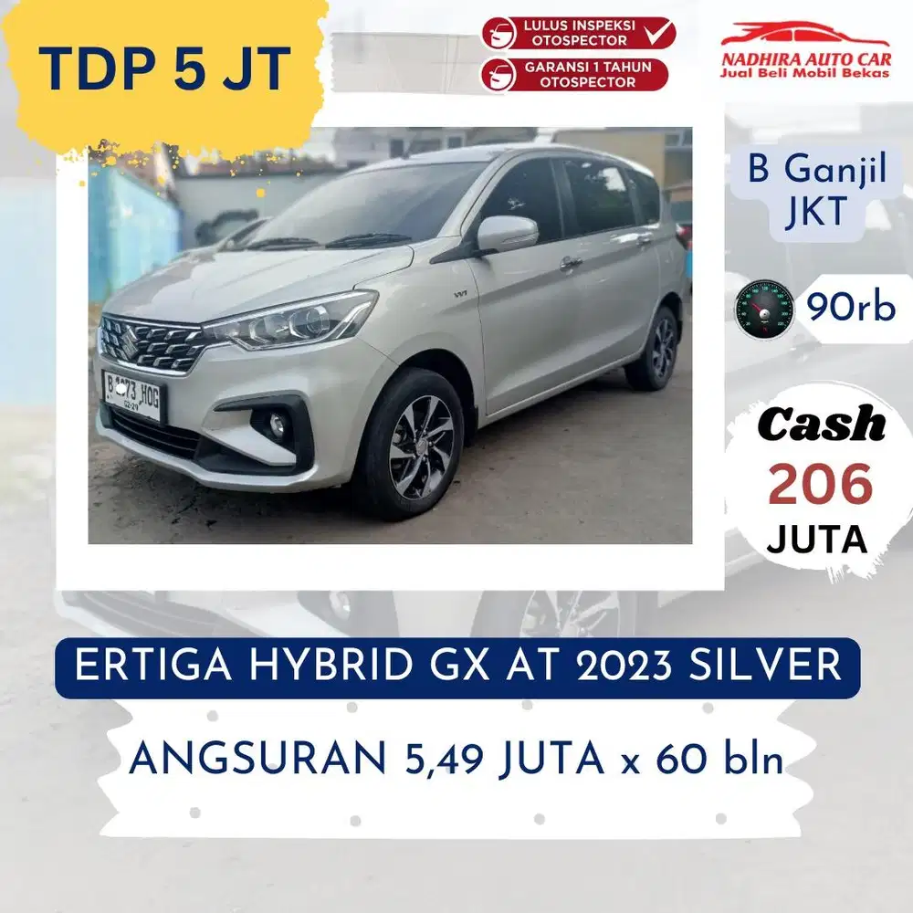 Promo TDP 5 Juta Ertiga GX Hybrid AT 2023 Silver