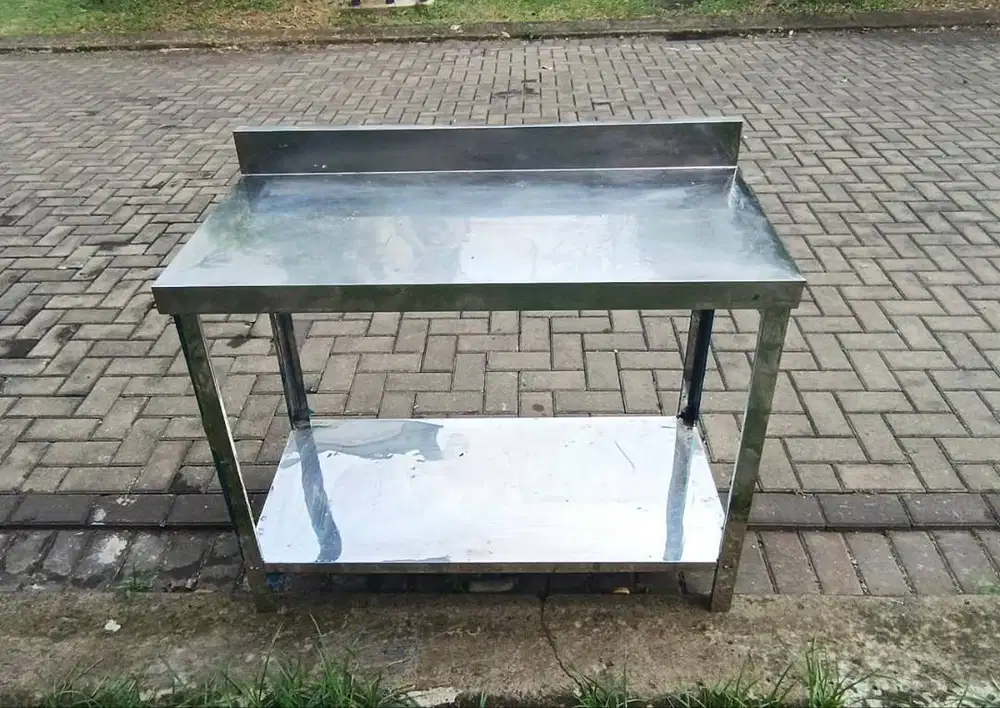 Meja stainless 2 susun