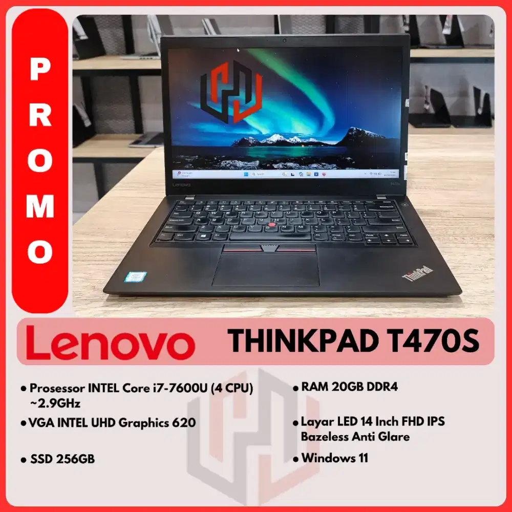 Lenovo Thinkpad T470s Core i7 RAM 20GB normal
