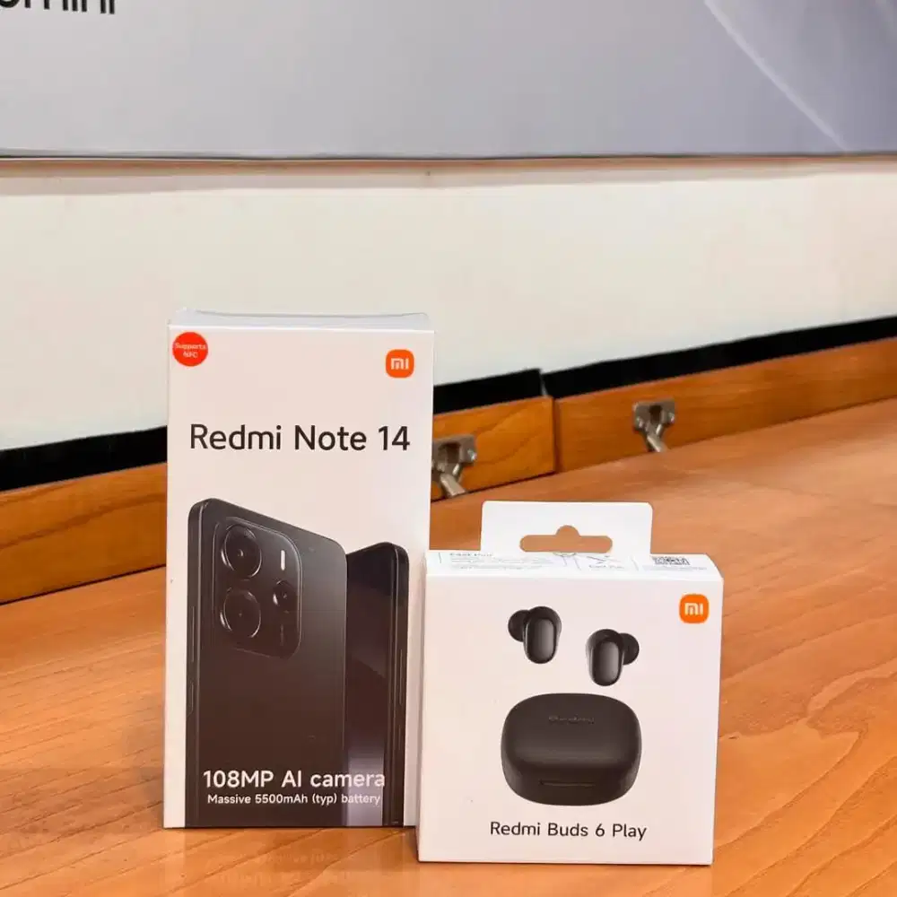 Redmi note 14 8/256 segel garansi resmi free buds
