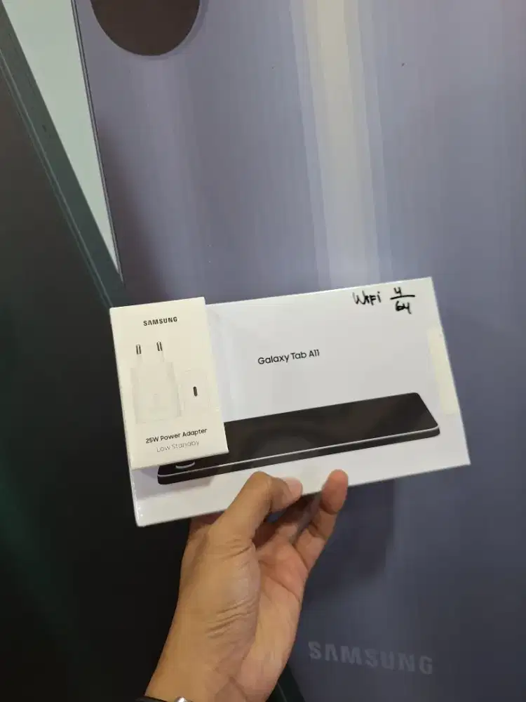 Samsung Tab A11 4/64 wifi baru gratis adapter 25w