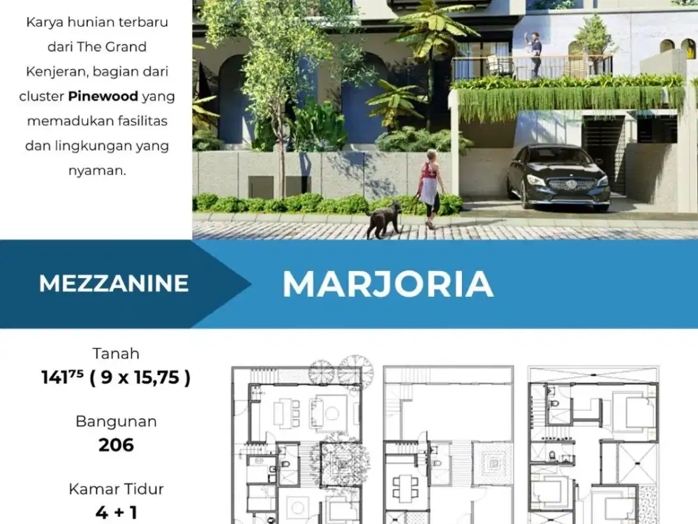 JUAL RUMAH BARU MEZZANINE AMERICAN TROPICAL HOUSE THE GRAND KENJERAN SURABAYA