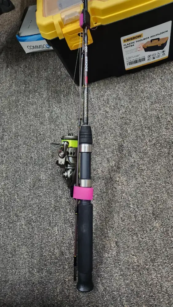 Jual joran pancing merk Exori Rocker full fiber solid 100