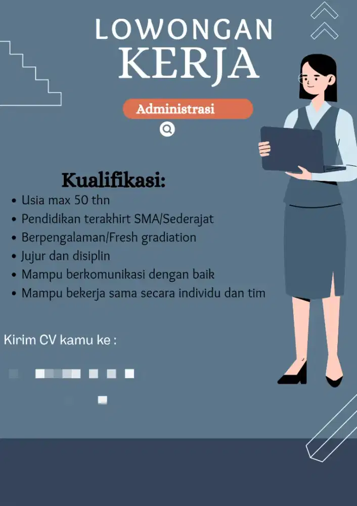 Info Lowongan Kerja posisi Administrasi