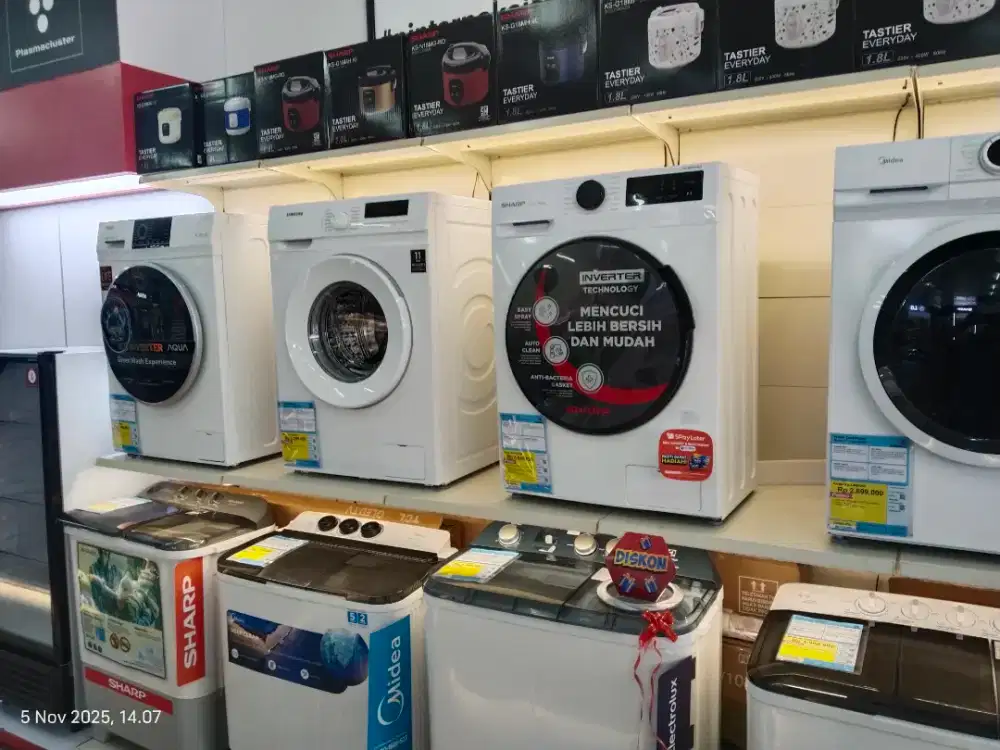 Mesin cuci Midea Front Loading, Cicilan tanpa DP, Syarat KTP saja