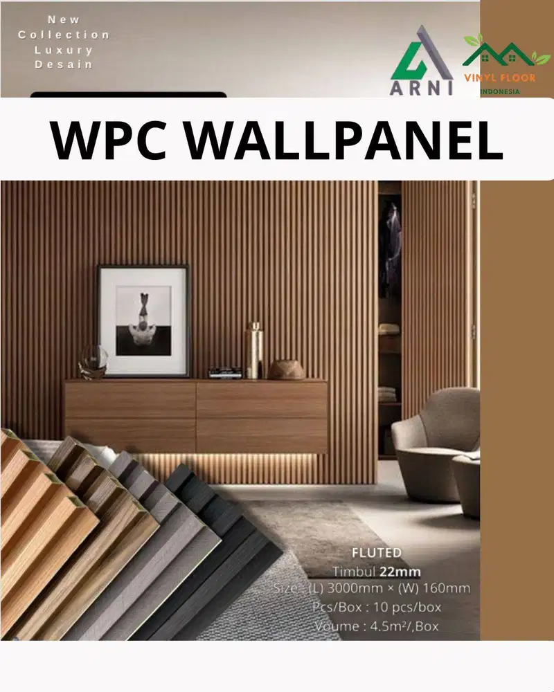 Wallpanel untuk menghias dinding bahan WPC 3meter