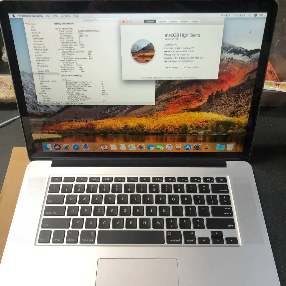 MacBook Pro Retina 15 inch 2.6Ghz i7 256GB SSD