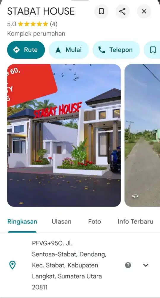 Perumahan Komersil Premium STABAT HOUSE Jl.Sentosa dendang kotaStabat