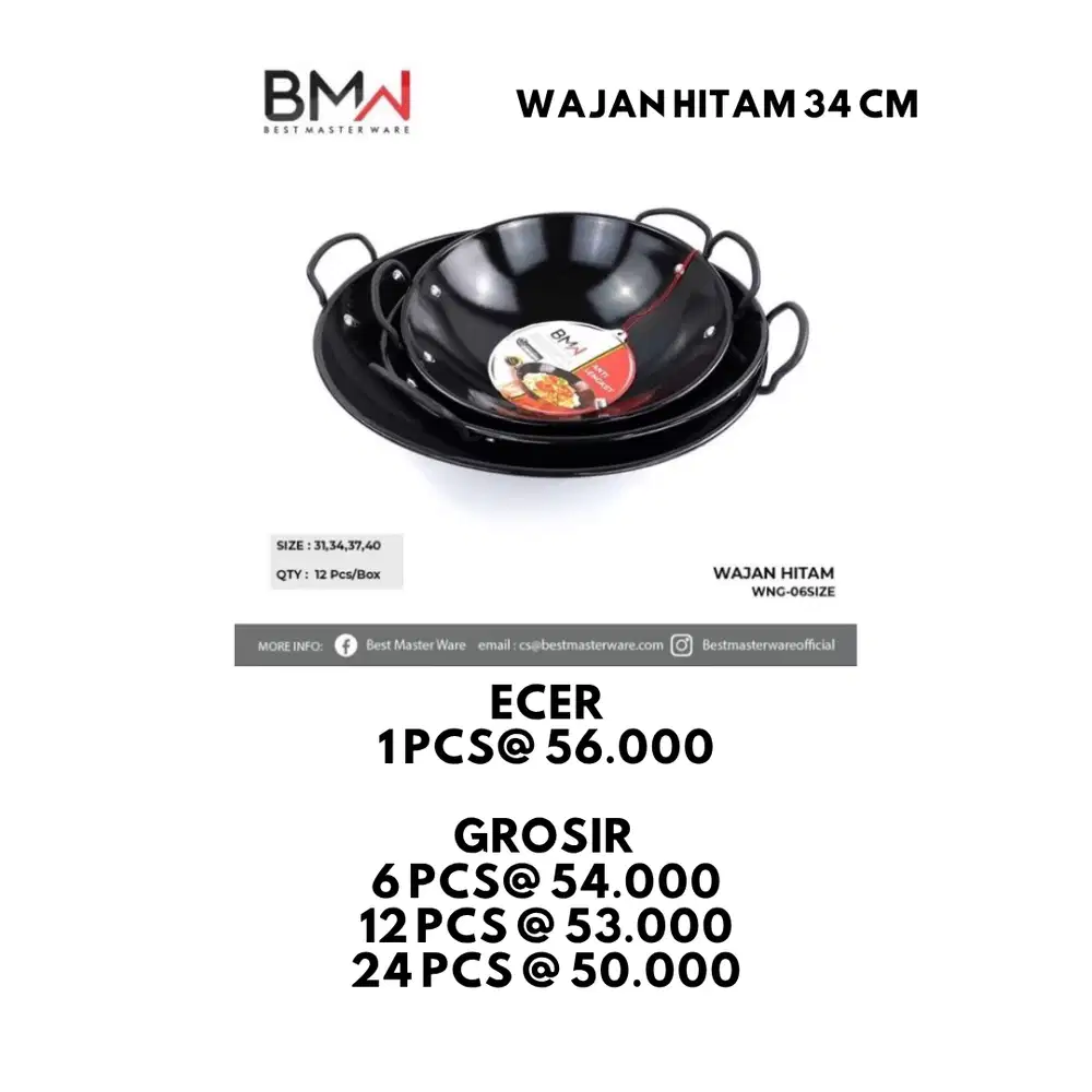 Wajan Mini Plat Hitam Wajan Penggorengan Anti Lengket Stainless Steel