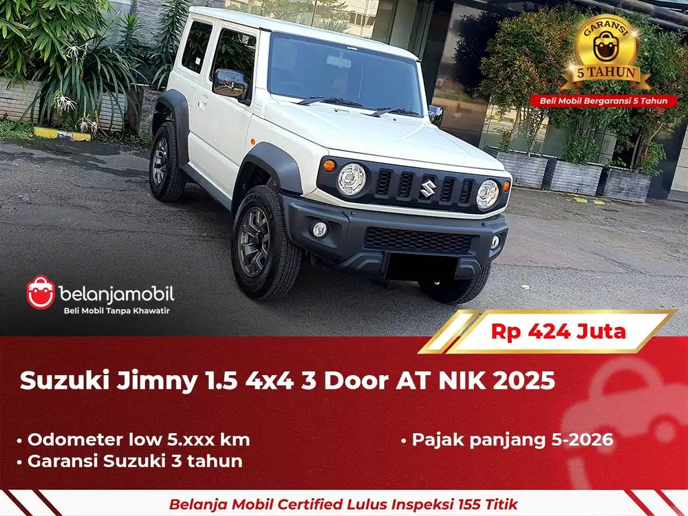 [ GARANSI 5TH ] Suzuki Jimny 1.5 4x4 3 Door AT 2025/2024