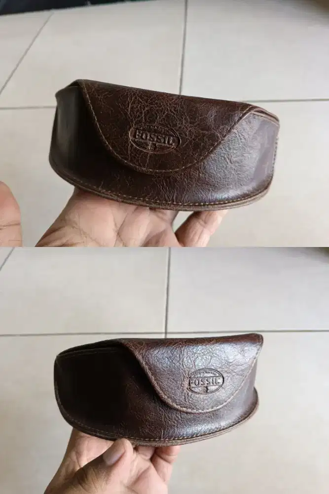 Tempat kacamata kulit original fossil