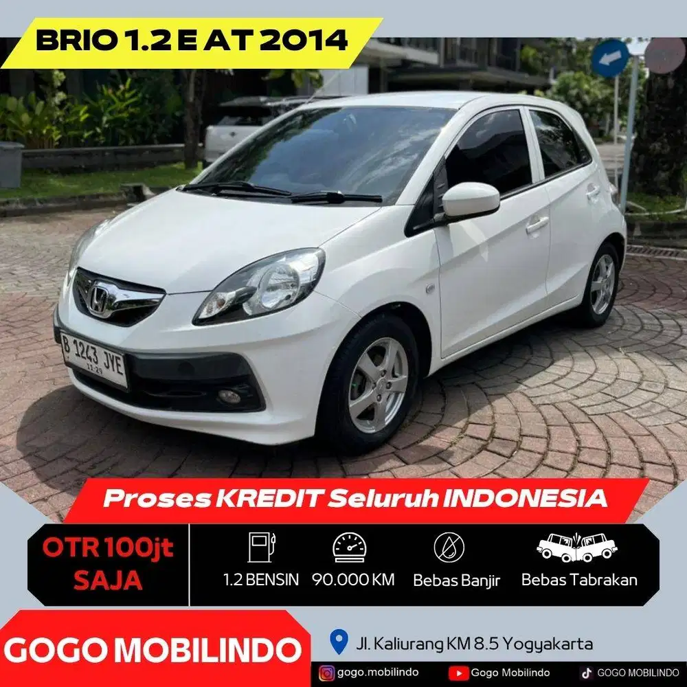 [Dp10jt] Honda Brio E Matic 2014 ORISINIL Pajak Baru Kredit Murah