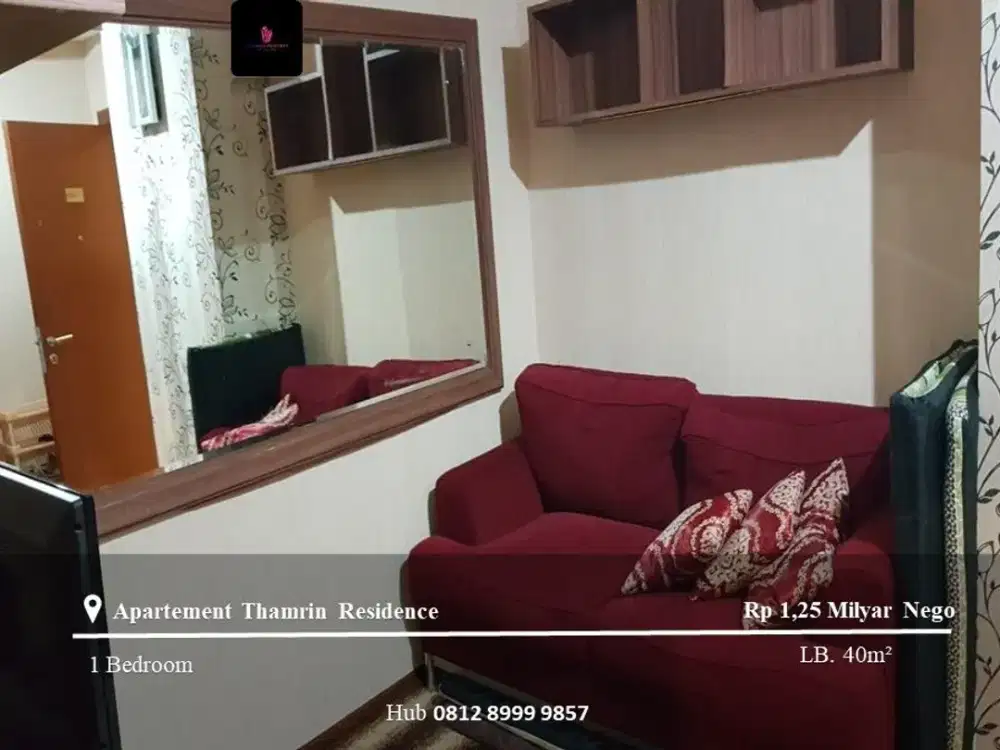 Dijual Apartement Thamrin Residence Mid Floor 1BR Fully Furnished
