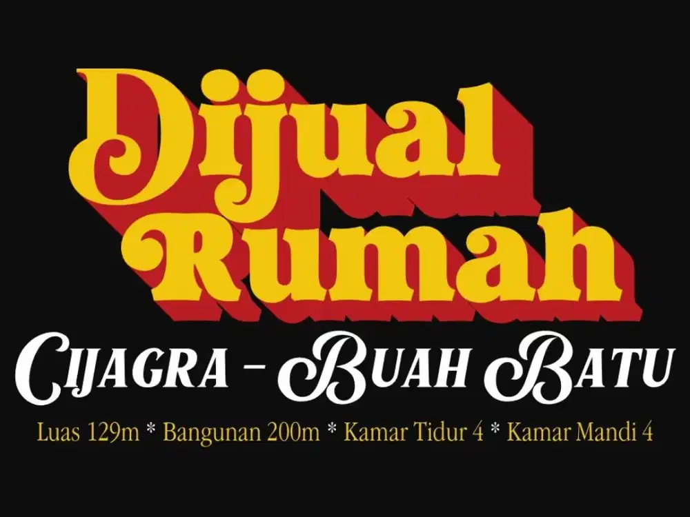 JUAL RUMAH MURAH, CIJAGRA, BUAH BATU, TURANGGA, LENGKONG, BATUNUNGGAL,