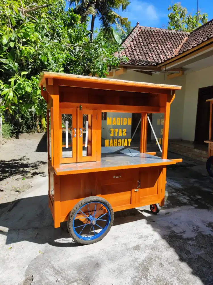 Gerobak Angkringan Bakso Mie Ayam PeceL Bubur Sate Martabak Ronde dlL