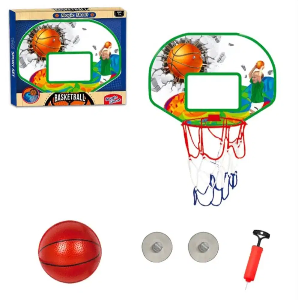 RING SET Mainan bola basket olahraga Anak indoor dan outdoor