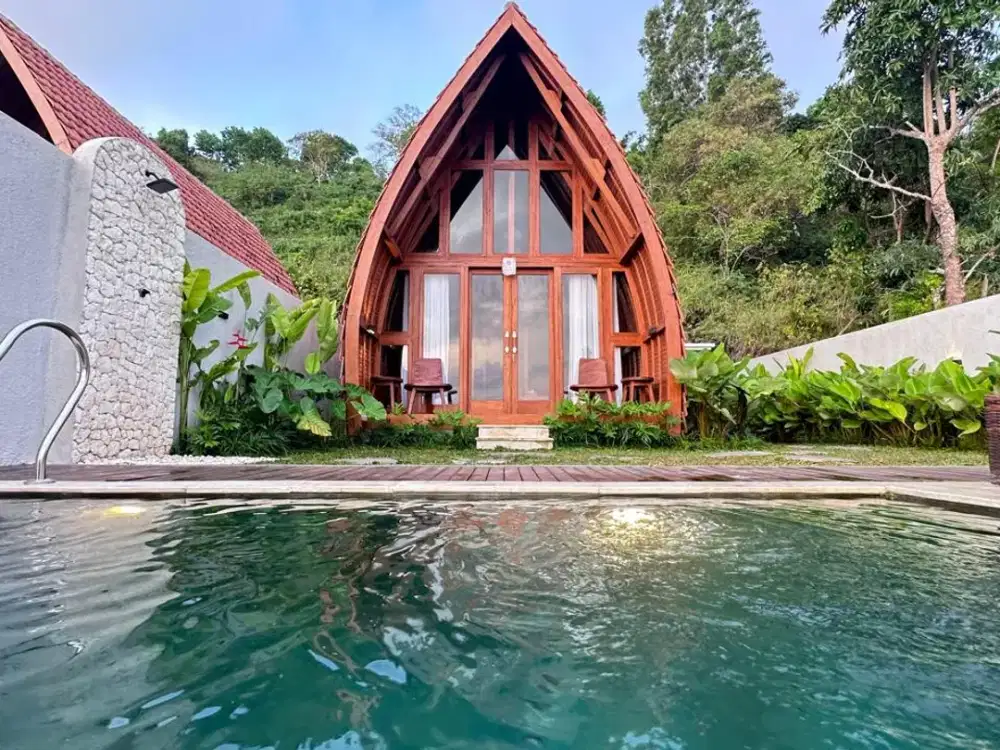 Villa Baru 1 Kamar Tidur di Kawasan Resort Eksklusif — Nusa Penida