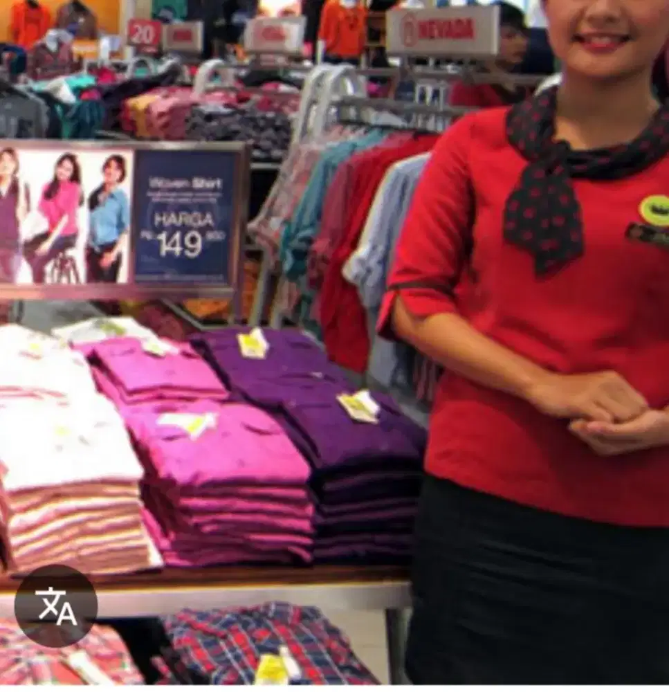 Di cari SPG toko baju Mall jakbar